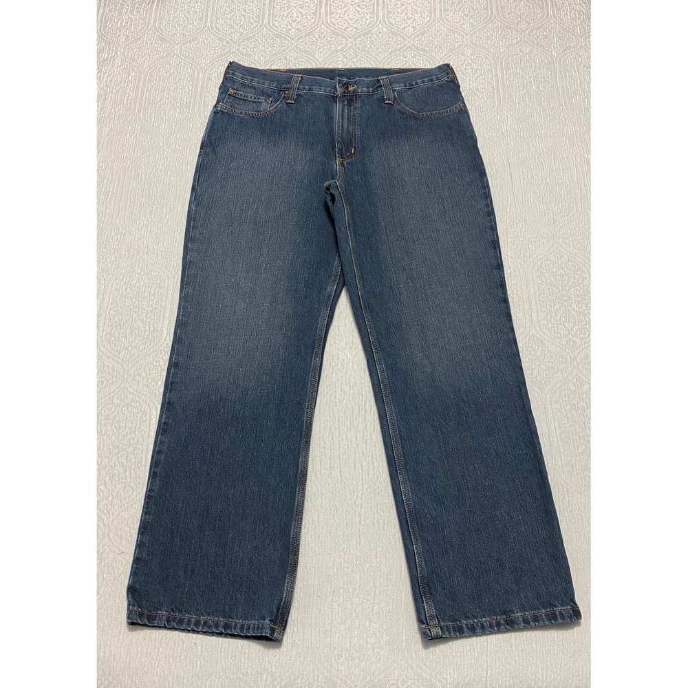 Carhartt 101483-968 Relaxed‎ Fit Men's Jeans Size 36×30 Blue Straight